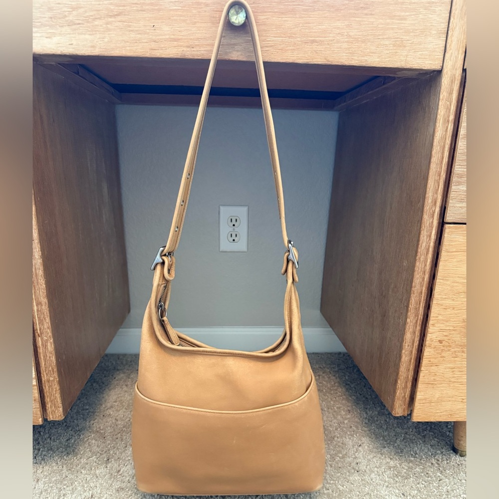 Coach Tan Leather Shoulder Bag